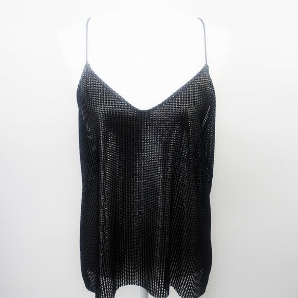 Zara Black Camisole Large Y2K 90s Minimalist Top - Picture 1 of 12
